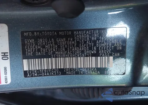 2017 Toyota Corolla Se z USA, uszkodzony, nr VIN 2T1BURHE6HC859712